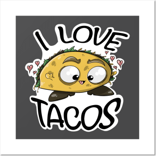 I Love Tacos - Cute Food Posters and Art